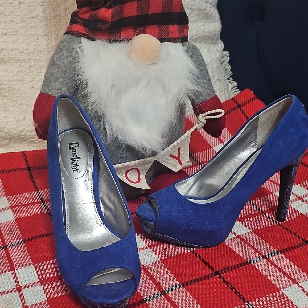 Impo Royal Blue Peep Toe Heels